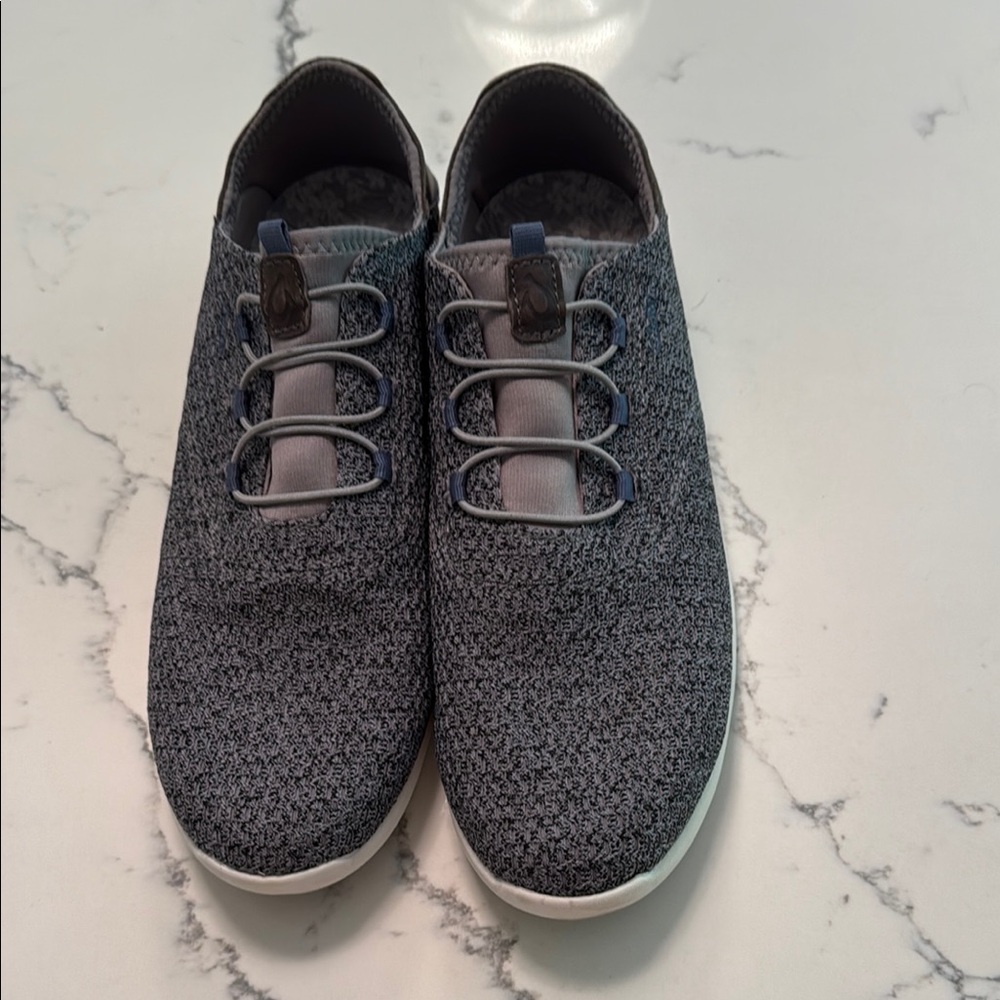 OluKai Gray Slip-On Loafers